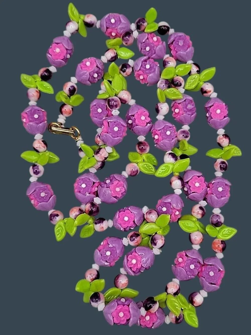 Vintage Carmen Miranda Thermoset Fruit Salad Necklace Style 48